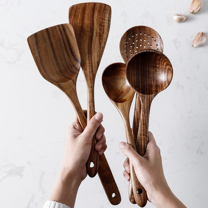 Thailand Teak Natural Wood Kitchen Tools