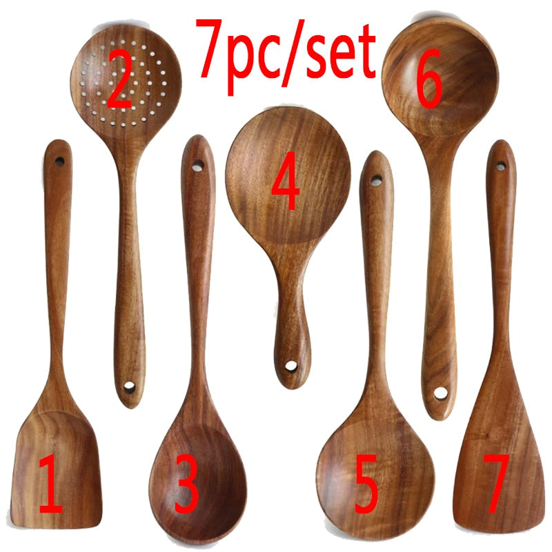 Thailand Teak Natural Wood Kitchen Tools