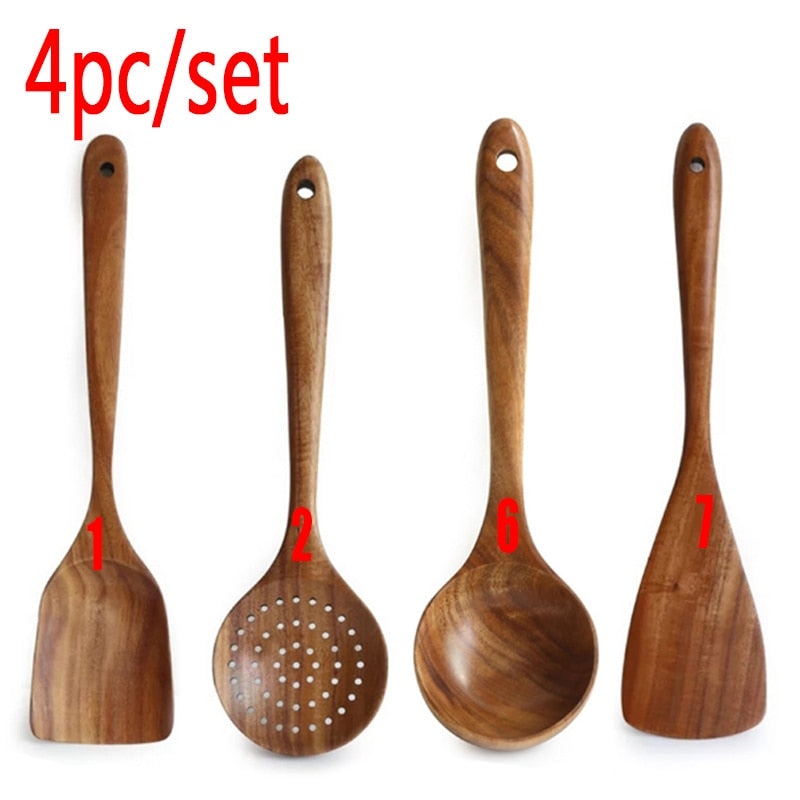 Thailand Teak Natural Wood Kitchen Tools