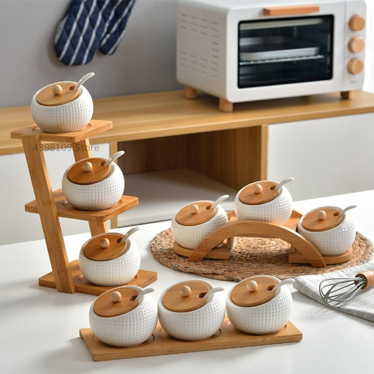 Bamboo Tray Seasoning storage