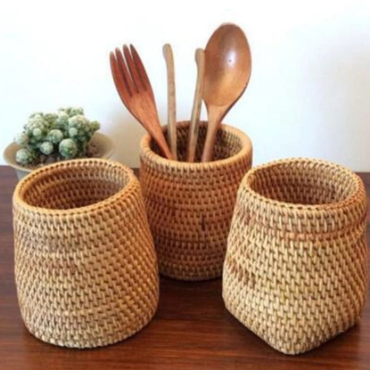 Handmade utensil baskets